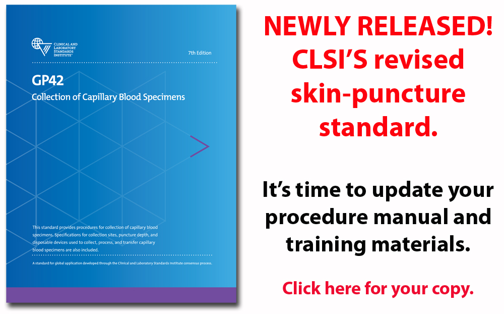 CLSI's skin puncture standard promo