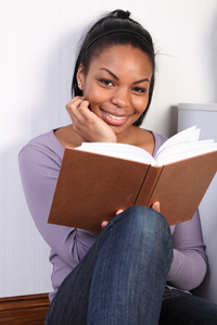 Girl reading book