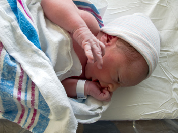 Infant in nursery