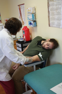 patient fainting during blood draw