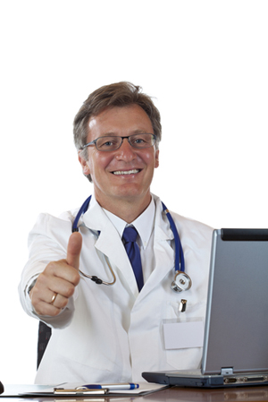 doctor giving thumbs up