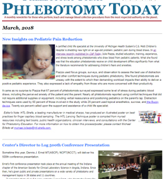 A free monthly enewsletter exclusively on blood sample collection for laboratory testing.